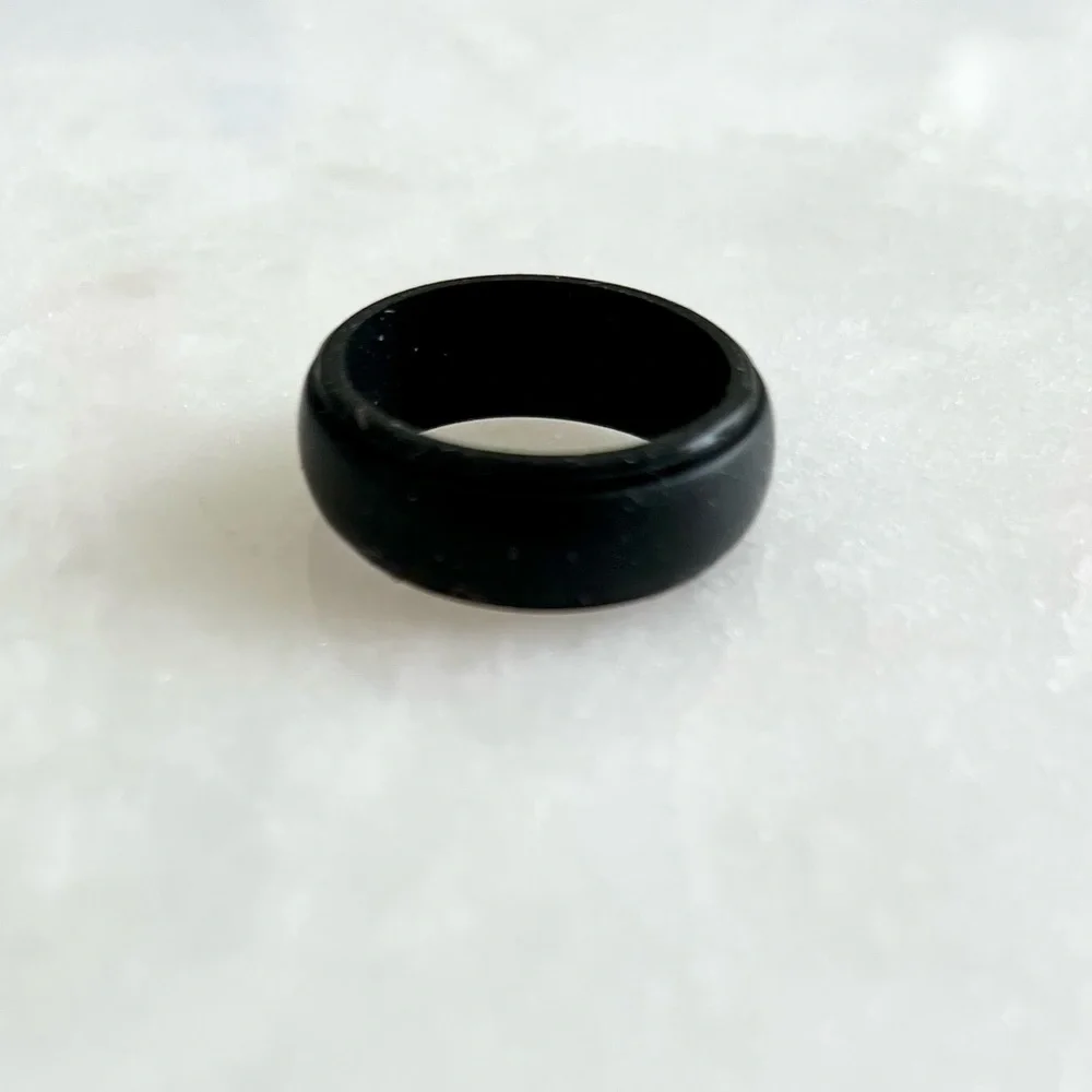 Black - Mens Silicone Ring